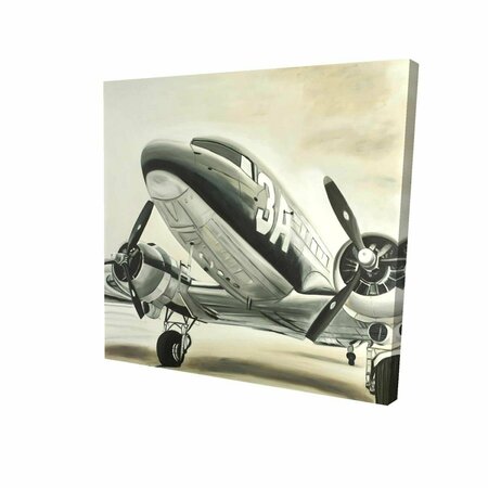 FONDO 12 x 12 in. Vintage Airplane-Print on Canvas FO2788060